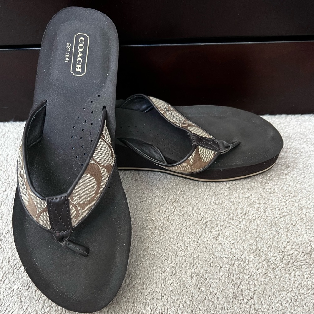 Coach wedge sandals